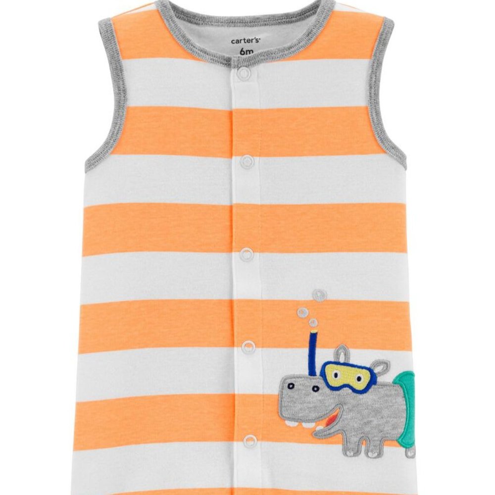 Newborn Hippo Romper Outfit